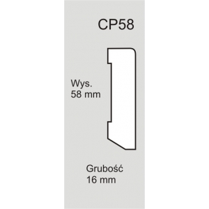 Cokół dąb CP58 surowy